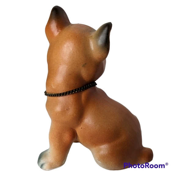 Vintage Tilso Hand Painted Boxer Dog Ceramic Art Brown & White Decor - Picture 2 of 12